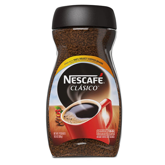 NESCAFÉ CLÁSICO Dark Roast, Instant Coffee, 4 Jar, 10.5 oz